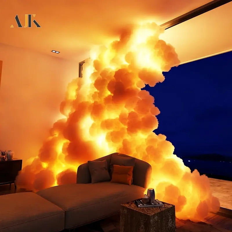 ajk 6m 3d big cloud light kit music sync warm white - Temu