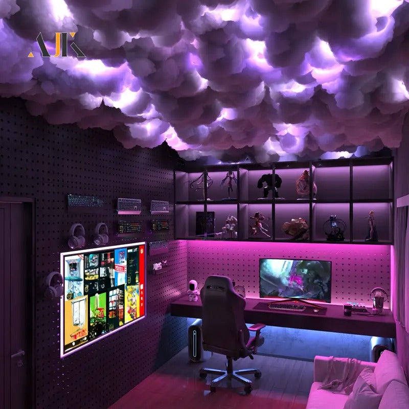 ajk 6m 3d big cloud light kit music sync warm white - Temu